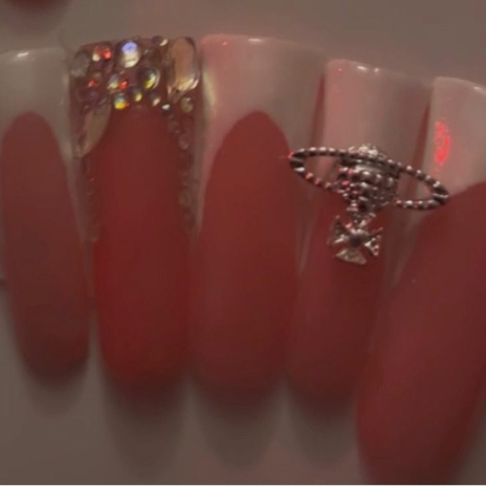 Long duck nail press ons🦆💗 #pressons #nails #blackowned